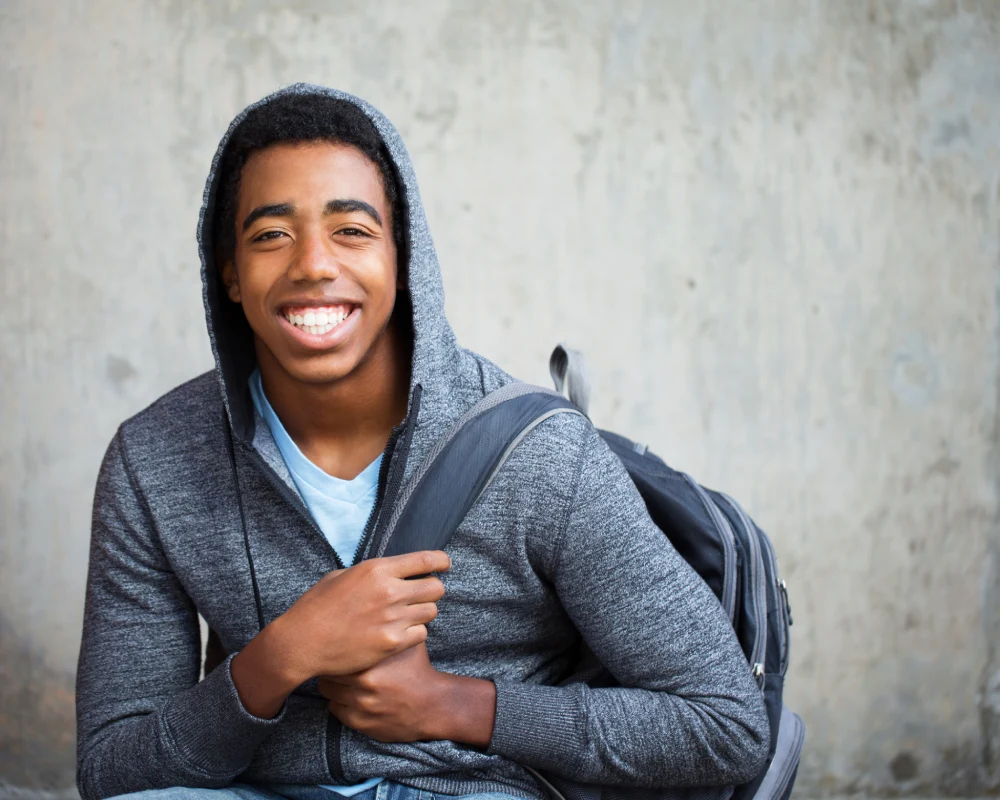 10th grade student smiling