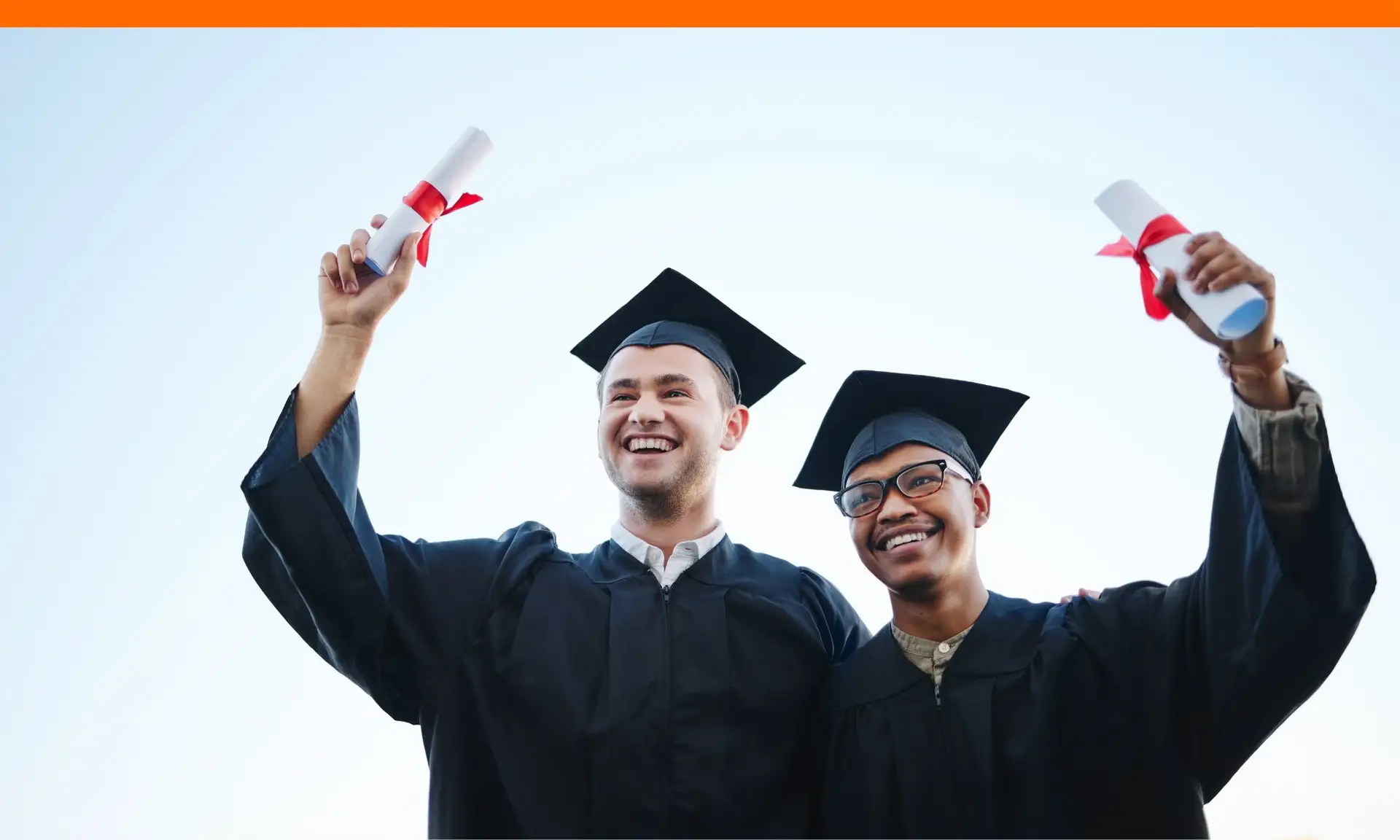 Two boy students with scholarships graduated from Kentucky University