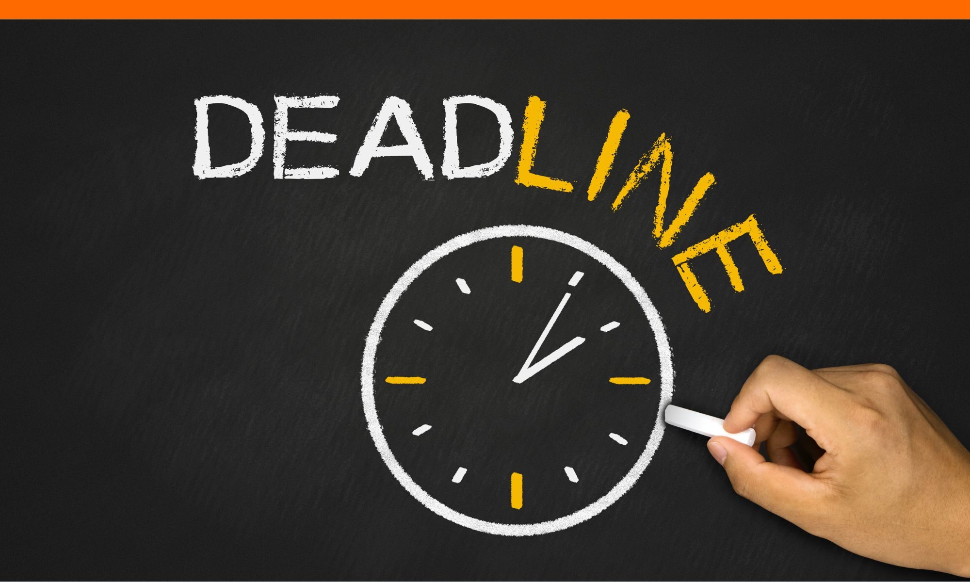 College deadline illustration with clock