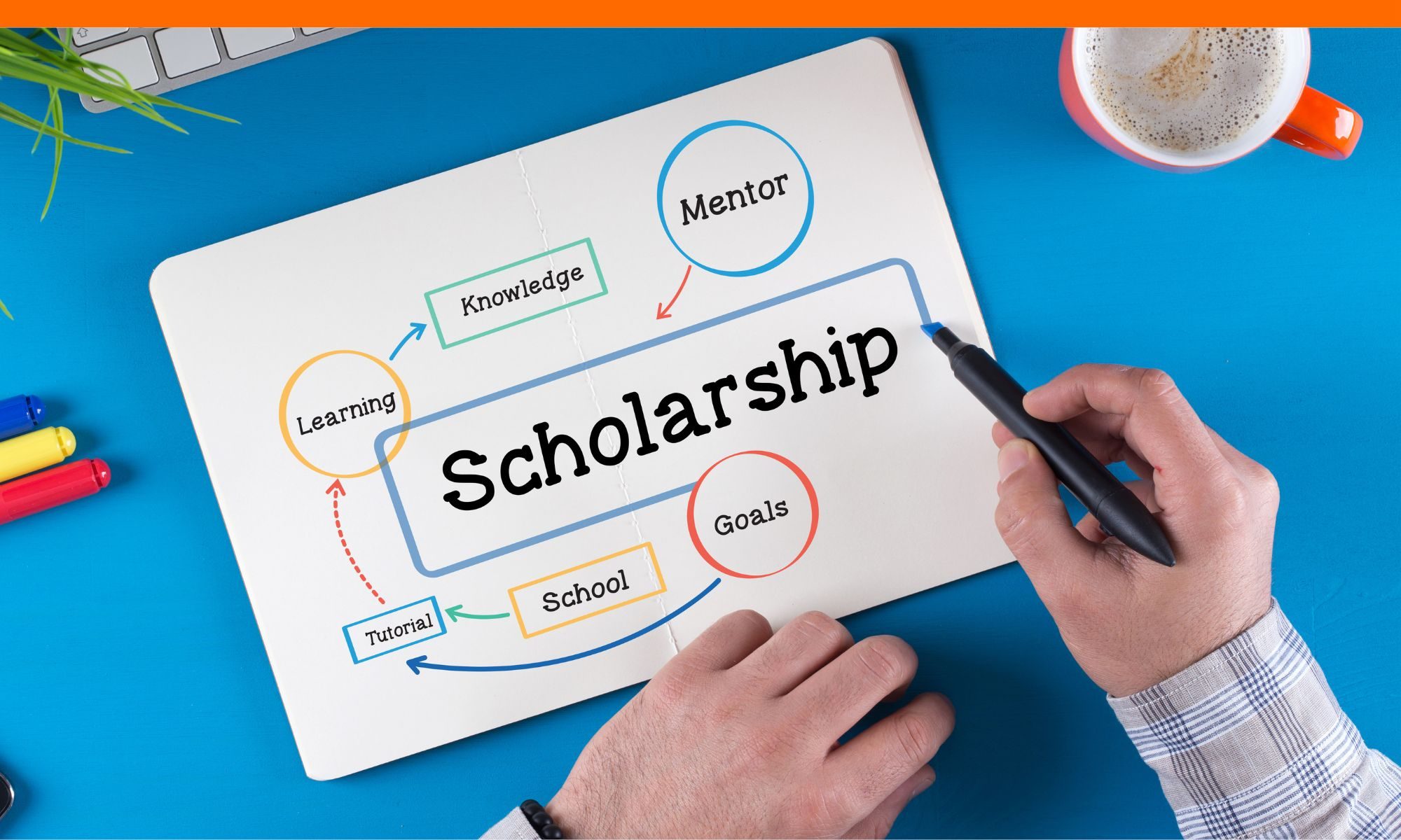 Scholarship concept illustration