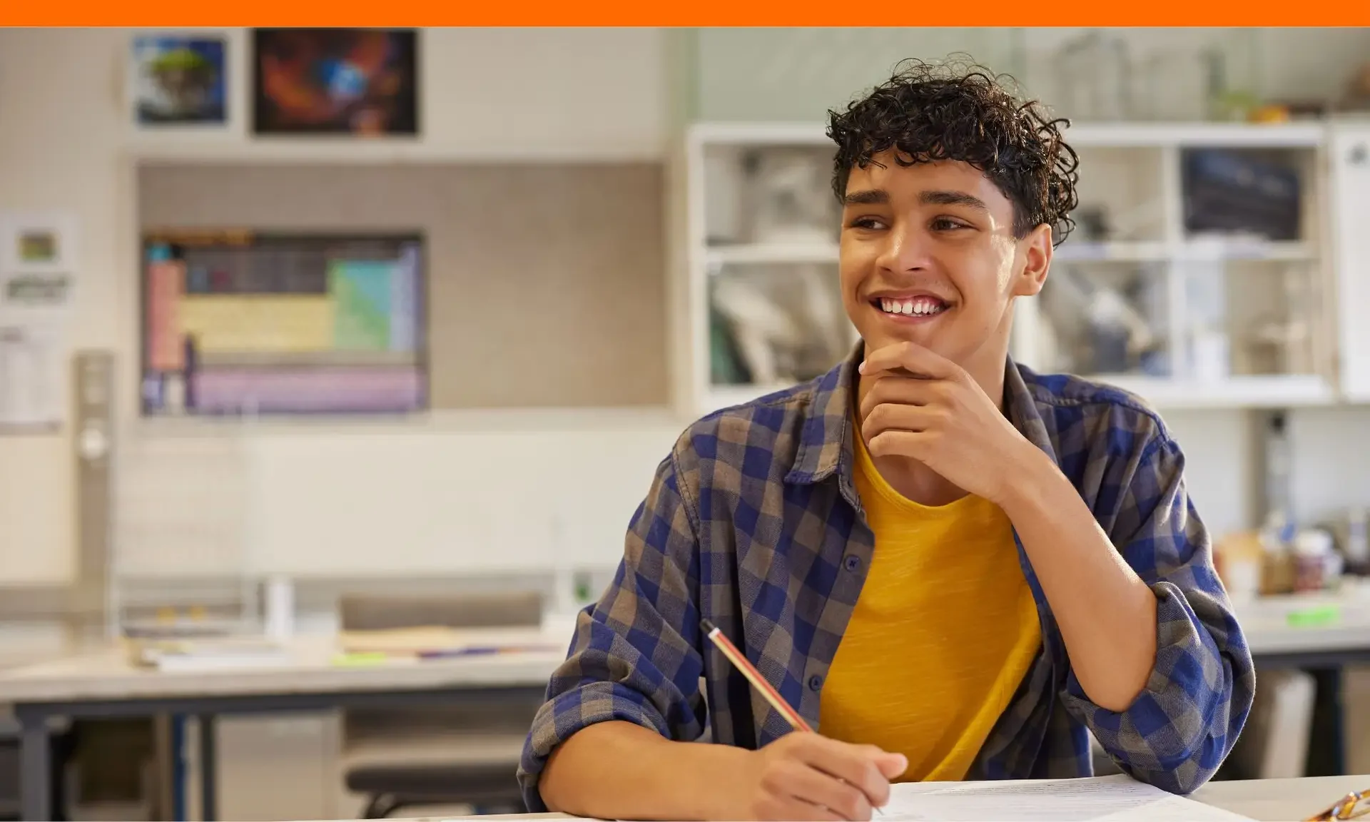 Teen boy thinking about umich defer rate